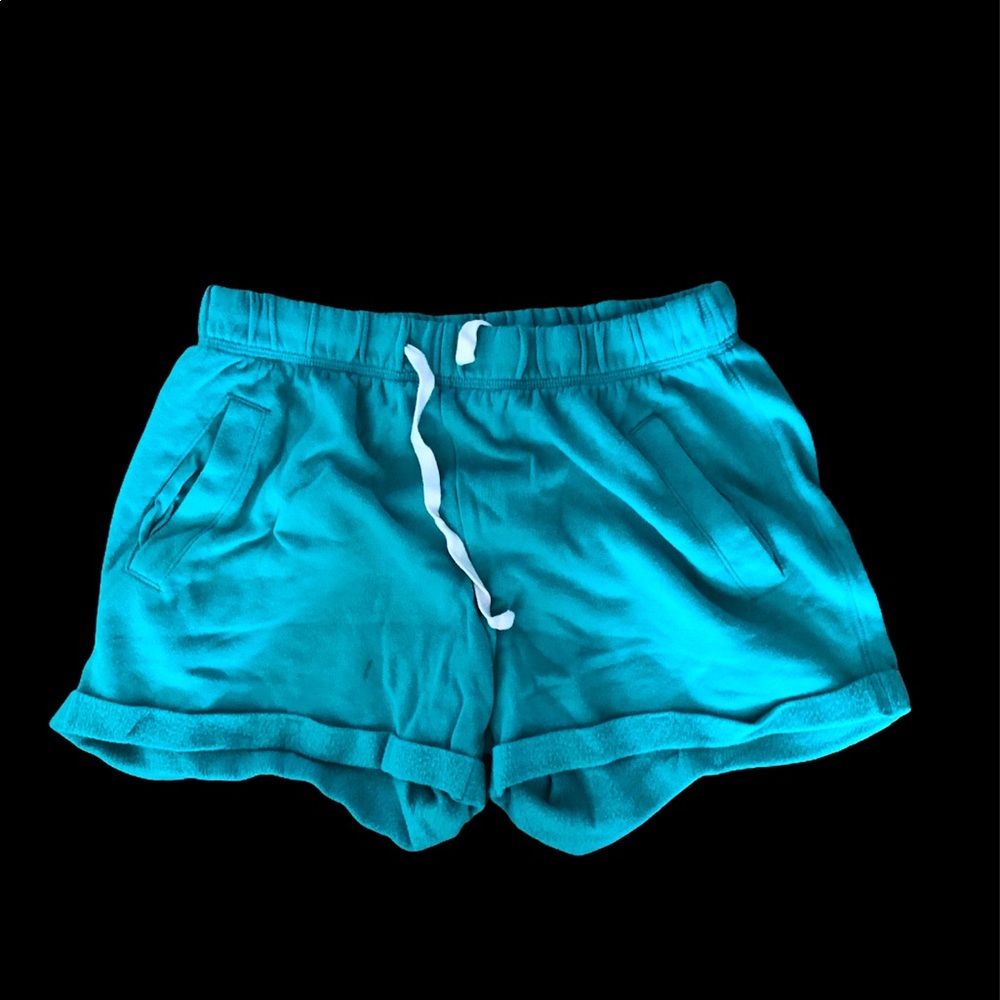 cutest teal PINK sweatshorts!!